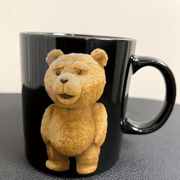 TED The Movie Coffee Cup Teddy Bear 10 oz Black Coffee Mug - Picture 2 of 3
